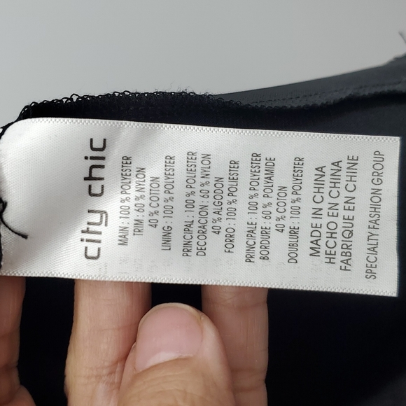 City Chic Red Black Embroidered Chiffon Dress XS - Picture 11 of 16